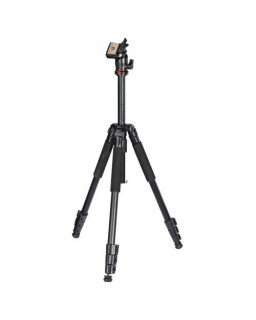 Hama (Traveller 163 Ball) Camera Tripod, 3-Way Ball Head, 163cm Max Height, 6.4mm Thread, Quick-Release Plate, Spirit Level, Bag