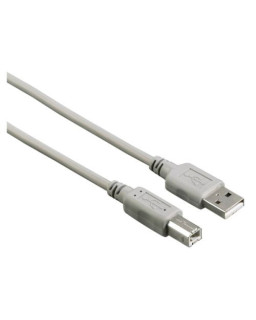 Hama USB-A to USB-B Cable, USB 2.0, 1.5 Metre, Grey