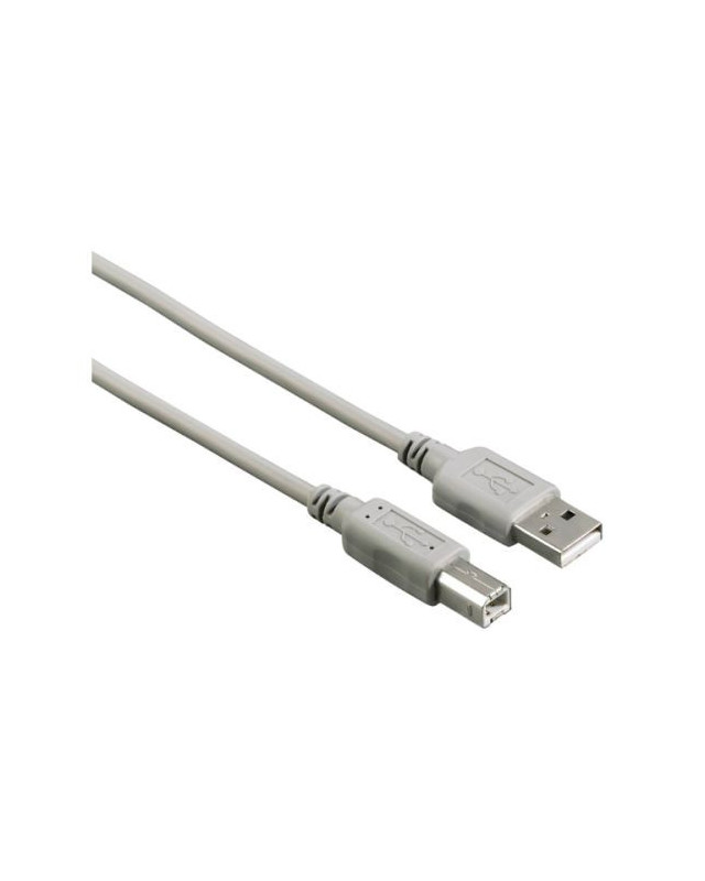 Hama USB-A to USB-B Cable, USB 2.0, 1.5 Metre, Grey