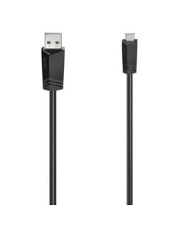 Hama Mini USB Cable, USB-A Male to USB Mini B Male, USB 2.0, 1.5 Metre, Black