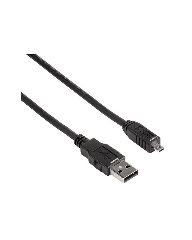 Hama USB-A to Mini USB Type-B Cable, USB 2.0, 1.8 Metre, Black