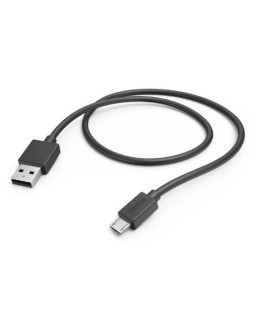 Hama USB-A to Micro USB Quick Charging Cable, USB 2.0, 1 Metre, Black