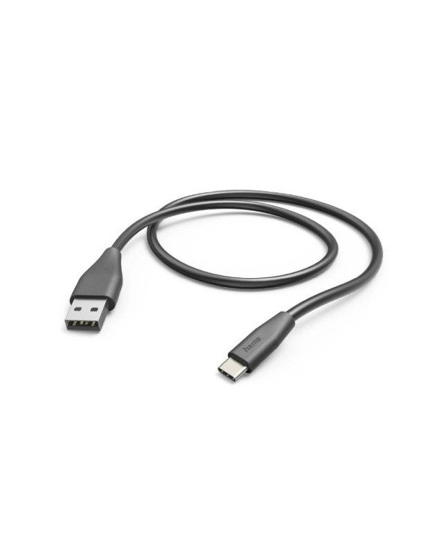 Hama USB-A to USB-C Quick Charging Cable, USB 2.0, 1.5 Metre, Black