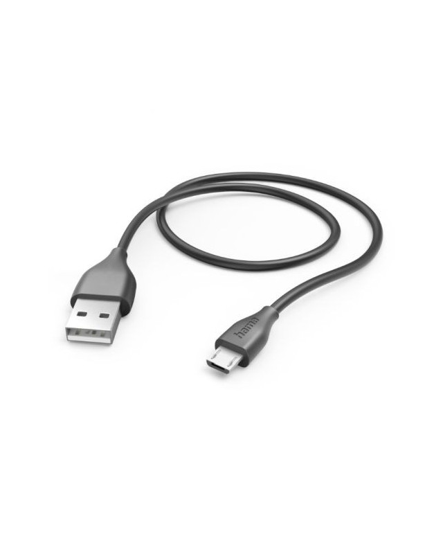 Hama USB-A to Micro USB Quick Charging Cable, USB 2.0, 1.5 Metre, Black