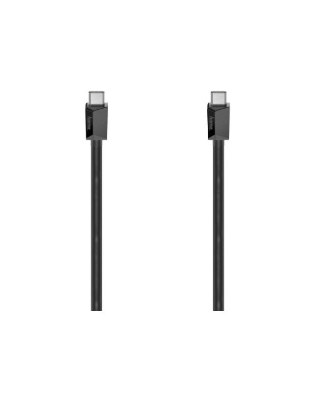 Hama 5Gbps USB-C to USB-C Cable, E-Marker, USB 3.2 Gen1, 5A, 100W, 1.5 Metre, Black