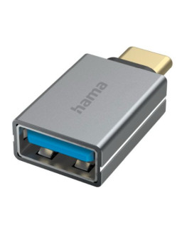 Hama USB 3.2 Gen1 OTG Adapter, USB-C Male to USB-A Female, 5Gbps, Aluminium