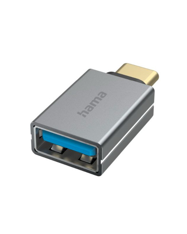 Hama USB 3.2 Gen1 OTG Adapter, USB-C Male to USB-A Female, 5Gbps, Aluminium