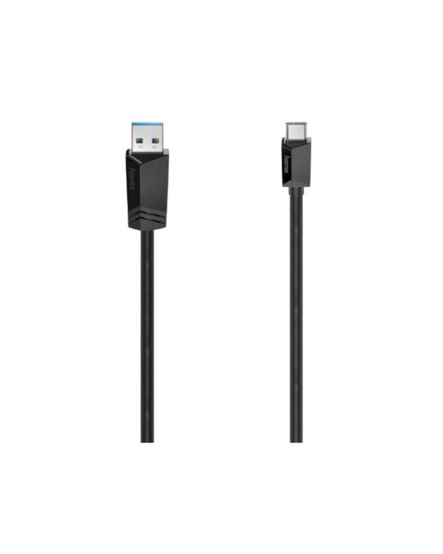 Hama USB-A to USB-C Cable, USB 3.2 Gen1, 3 Metre, Black