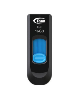 Team 16GB C141 Blue USB 2.0 Memory Pen, Retractable Design, Ultra-thin 9.5mm