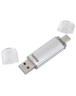 Hama C-Laeta 16GB USB-A & USB-C Memory Pen, Metal Casing, OTG, 40MB/s, Silver