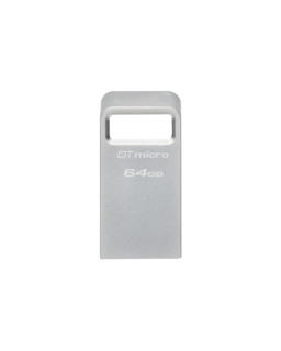 Kingston 64GB DataTraveler Micro Ultra-Small USB 3.2 Gen1 Memory Pen, Capless, Metal Casing, 200MB/s