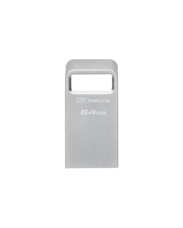 Kingston 64GB DataTraveler Micro Ultra-Small USB 3.2 Gen1 Memory Pen, Capless, Metal Casing, 200MB/s