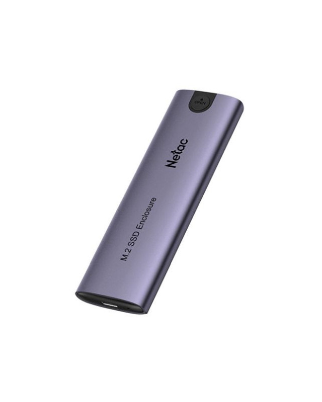 Netac WH51 M.2 PCIe/SATA SSD Caddy, USB 3.1 Gen2 Type-C, Compatible with 2280/2260/2242/2230, Aluminium, USB A+C to USB-C Cable