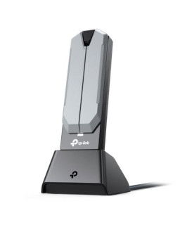 TP-LINK (Archer TBE400UH) BE6500 Wi-Fi 7 High Gain Wireless USB Adapter, Tri-Band, USB 3.0, MLO, MU-MIMO, OFDMA, Multi-RU, Cradle