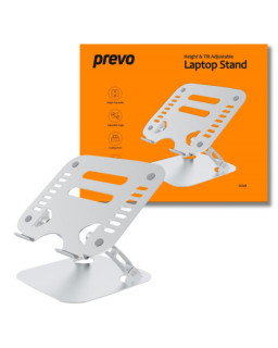 Prevo Aluminium Alloy Laptop Stand, Fit Devices from 11 to 17 Inches, Non-Slip Silicone, Height and Angle Adjustable