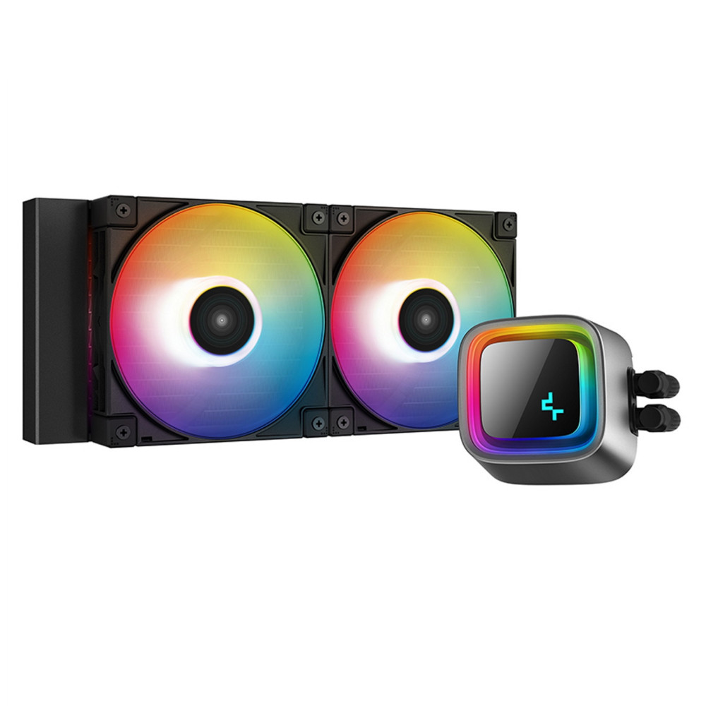 DeepCool LS520 Premium AiO Liquid CPU Cooler, Universal Socket, 240mm Radiator, PWM 2250RPM Cooling Fans, Addressable RG