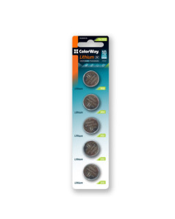Colorway Lithium Power Blister Pack of 5 Coin Cell CR2032 Batteries