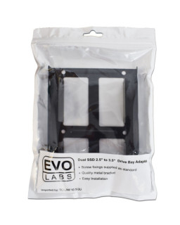 Evo Labs 2.5 INCH to 3.5 INCH Double Internal Drive Bay Adapter, Dual Metal, for 2.5 INCH SSD/HDD
