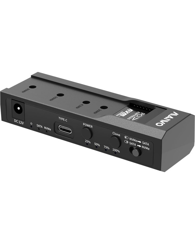 Maiwo USB Type-C, Dual Bay HDD/NVMe M2 SSD 10Gbps Clone Converter For 2.5" and 3.5" SATA