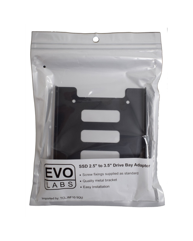 Evo Labs 2.5 INCH to 3.5 INCH Single Internal Drive Bay Adapter, Metal, for 2.5 INCH SSD/HDD