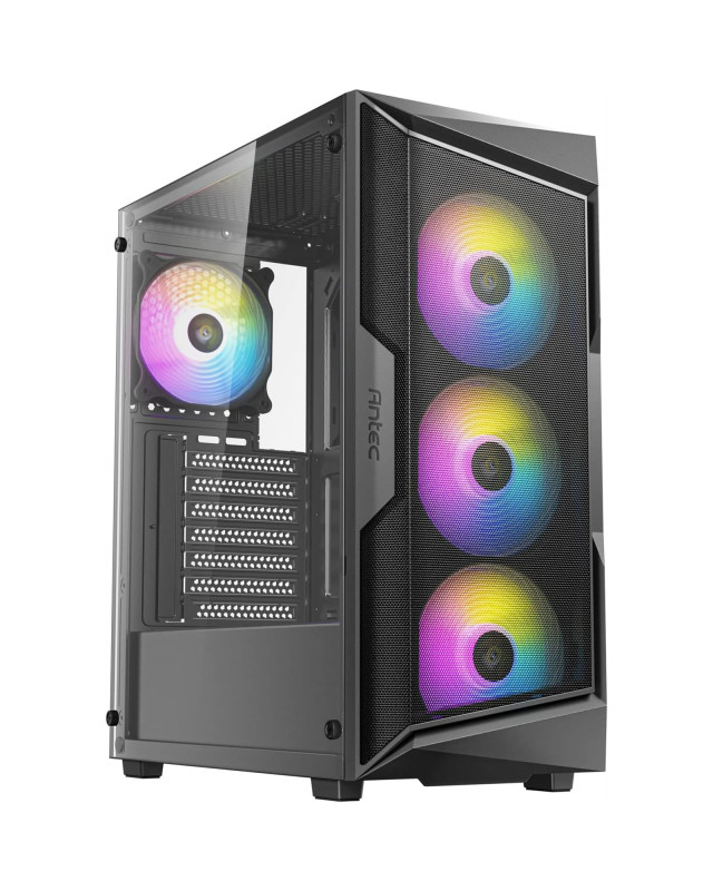 Antec AX61 Elite: Mid-Tower ATX Gaming Case with High-Airflow Mesh Front Panel, 4 x 120mm ARGB Fans, Tempered Glass Side Panels, Support for Up to 8 Fans,