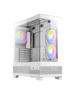 ANTEC CX700 Mid Tower Gaming Case, White, 270 Full-View Tempered Glass, 3 x 120 mm ARGB PWM Fans, 1 x USB 3.0 / 1 x USB Type-C, ATX, Micro ATX, ITX