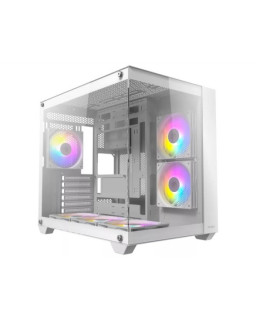 ANTEC CX800 Mid Tower Gaming Case, White, 270 Full-view tempered glass, 3 x 120mm ARGB reverse fans, 1x USB 2.0 / 1x USB 3.0, ATX, Micro ATX, ITX