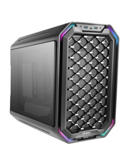 Antec Dark Cube Mid Cube 2 x USB 3.0 / 1 x USB 3.1 Type-C Tempered Glass Side Window Panel with Interchangeable Front Panels Black Case