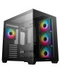 DeepCool CG530 4F Mid-Tower Case with Tempered Glass Panels, 4 Pre-Installed ARGB Fans, and Optimal Airflow Support, Black