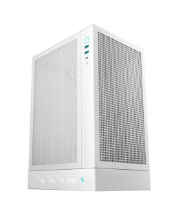 Deepcool CH170 Digital White Mini-ITX Case - High Airflow, Supports Water Cooling, Ultra-Quiet Operation, Compact Design for Efficient Space Management