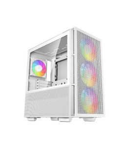 DeepCool CH560, White, Mid Tower Gaming Case, Tempered Glass, 4x ARGB Fans, E-ATX/ATX/MicroATX