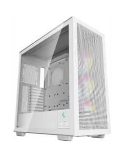 DeepCool Morpheus Case, Gaming, White, Full Tower, 4 x USB 3.0 / 1 x USB Type-C, Tempered Glass Side Window Panel, 1x 420mm ARGB side fan, Mini-ITX / M-ATX / ATX / E-ATX