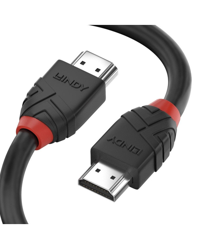 Lindy 36471 1m HDMI (M) 2.0 High Speed Black Line 4096x2160@60Hz Cable with Ethernet - Black