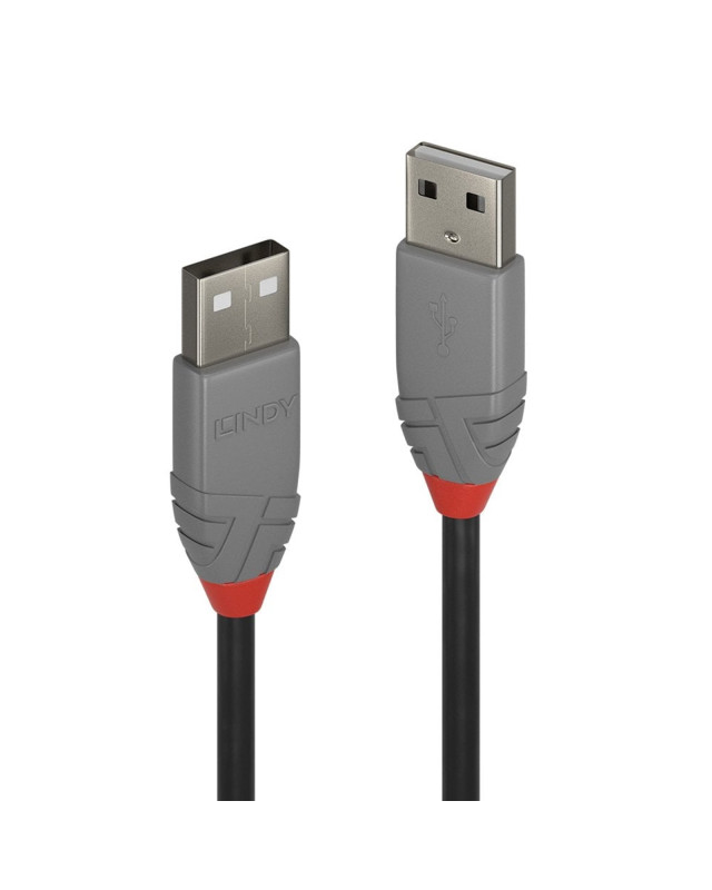 Lindy 36693 2m USB-A (M) 2.0 Anthra Line 480Mbps Cable - Black
