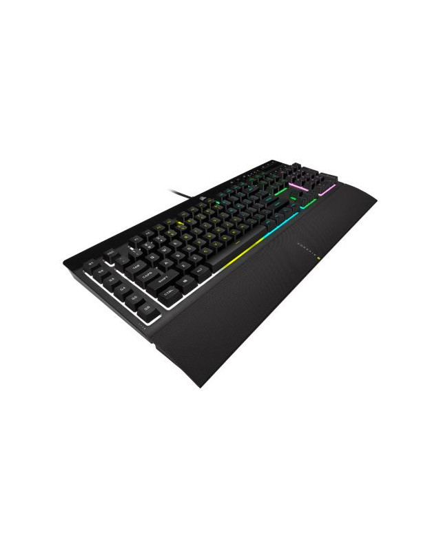 Corsair K55 RGB PRO Membrane Gaming Keyboard, USB, 5-Zone RGB, 12-Key Rollover, Anti-Ghosting, 6 Macros, IP42