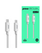 Prevo USB 3.2 100W C to C cable, 20V/5A, 10GB/20GB/s, White, Superior Design & Performance, Retail Box Packaging