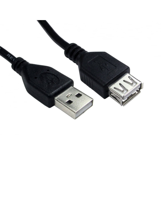 TARGET 99CDL2-023 Data Cable, USB 2.0 Type-A (M) to USB 2.0 Type-A (F), 3m Black, USB Extension Cable, OEM Polybag Packaging