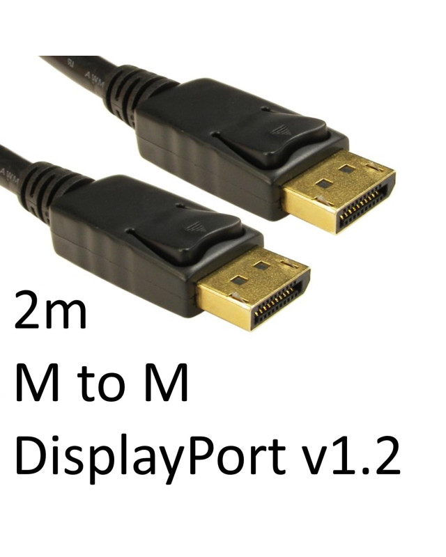 DisplayPort 1.2 (M) to DisplayPort 1.2 (M) 2m Black OEM Display Cable