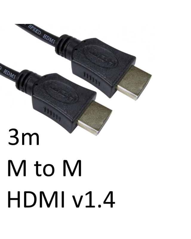 HDMI 1.4 (M) to HDMI 1.4 (M) 3m Black OEM Display Cable