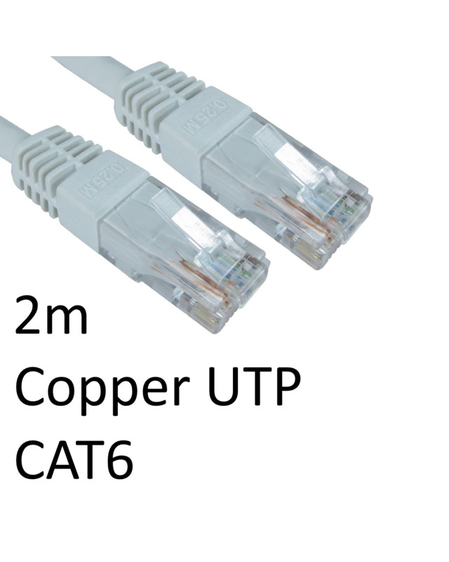 RJ45 (M) to RJ45 (M) CAT6 2m White OEM Moulded Boot Copper UTP Network Cable