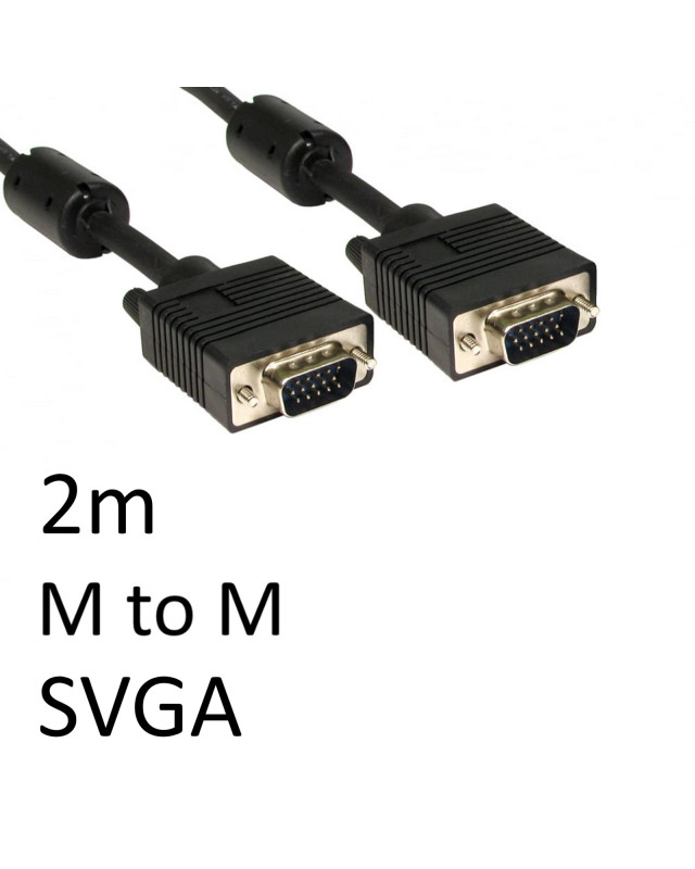 SVGA (M) to SVGA (M) 2m Black OEM Display Cable