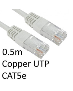 RJ45 (M) to RJ45 (M) CAT5e 0.5m White OEM Moulded Boot Copper UTP Network Cable