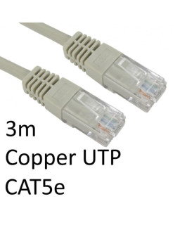 RJ45 (M) to RJ45 (M) CAT5e 3m Grey OEM Moulded Boot Copper UTP Network Cable