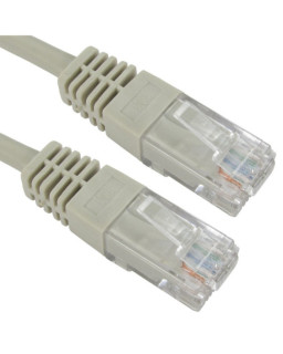 RJ45 (M) to RJ45 (M) CAT5e 10m Grey OEM Moulded Boot Copper UTP Network Cable