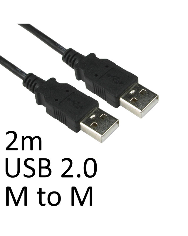 USB 2.0 A (M) to USB 2.0 A (M) 2m Black OEM Data Cable