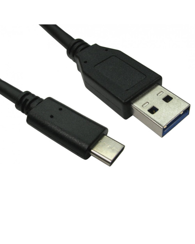 TARGET USB3C-921-2M Data Cable, USB 3.1 Type-A (M) to USB 3.1 Type-C (M), 2m, Black, 5Gbps Data Transfer Rate, Supports up to 3A 20V (60W), USB Power Delivery v2.0, OEM Polybag Packaging