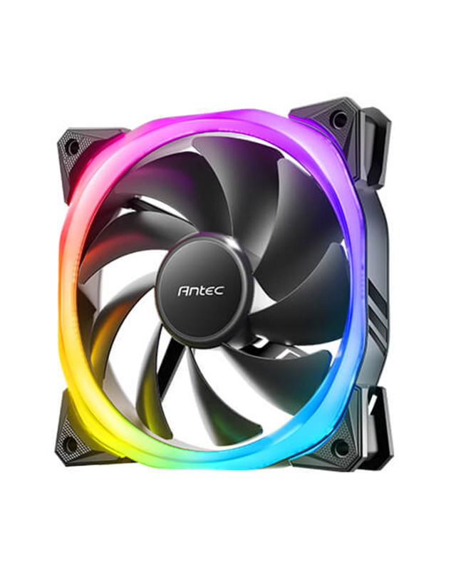 Antec Fusion 120mm ARGB, Black, 3x120mm ARGB Fans, Upto 2000RPM, 57.93CFM Airflow, 31.24dB Max, 4-pin PWM 3-pin LED