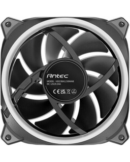 Antec Neo Prizm T3 120 ARGB PWM Case Fan - Hydro Bearing, 600-2000 RPM, Black