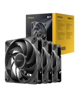 Antec Tranquil 120 PWM Case Fan (3-Pack) - Fluid Dynamic Bearing, 400-2000 RPM, Black