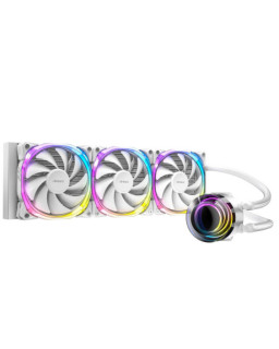 ANTEC Vortex 360 ARGB AiO Liquid CPU Cooler, White, Universal Socket, 360mm Radiator, PWM 2000RPM Fusion ARGB Cooling Fans, Addressable RGB LED Lighting with Suspended Spiral Pump Head Design